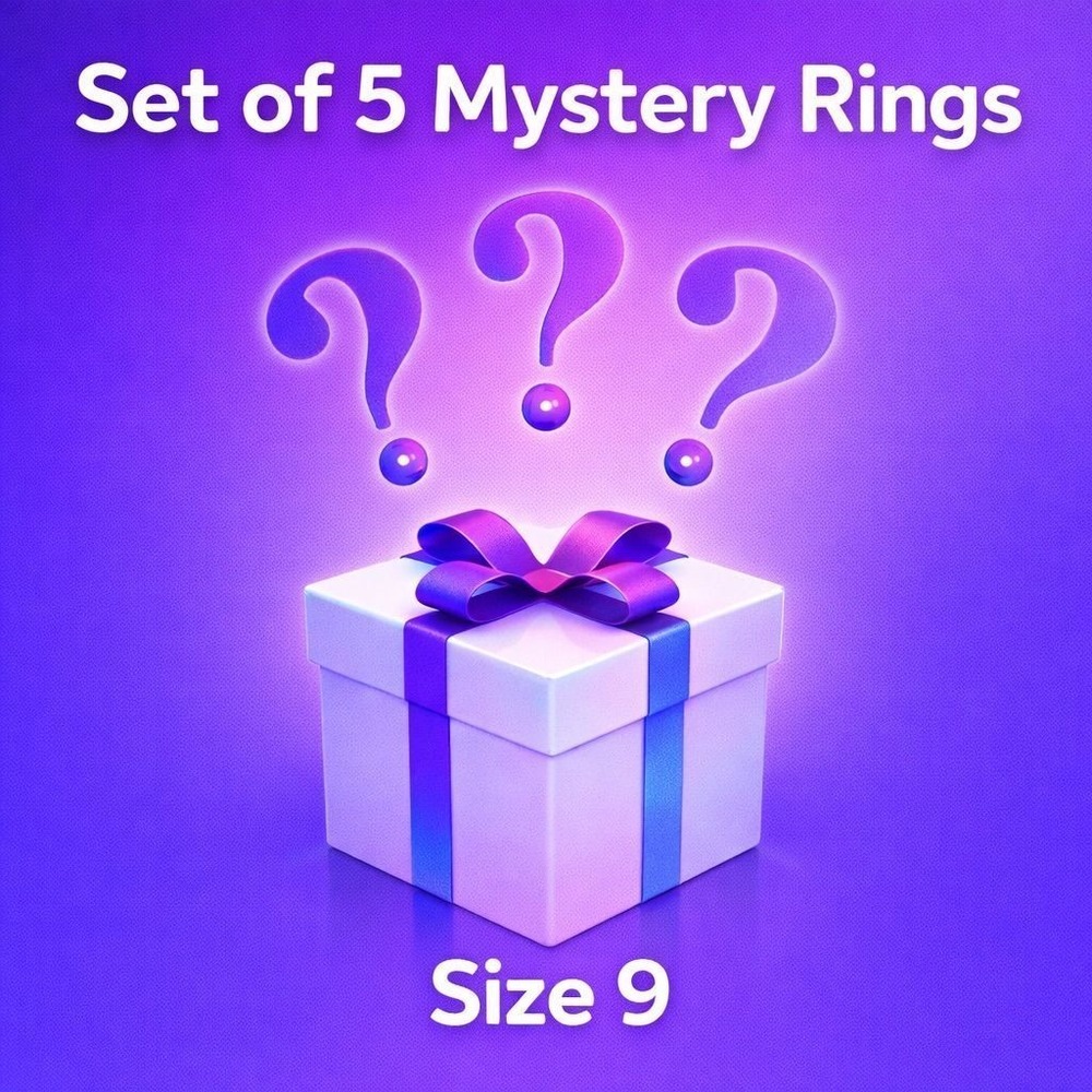 Set of Five Size 9 Mystery Rings